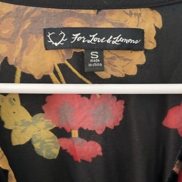 For Love and Lemons Dusty Rose Mini Dress Black Reel Orange Brown Size S… - Picture 5 of 8